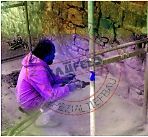 Spritzverfugung im Natursteinmauerwerk