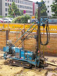 Baugrundaufschlsse mittels professioneller Bohrausrstung