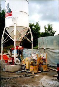 Hohlraumverfllung und Schachtsicherung